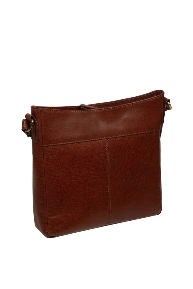 NiNa Amora NiNa Amora Women's 'Carina' Leather Cross Body Bag in Brown - 3