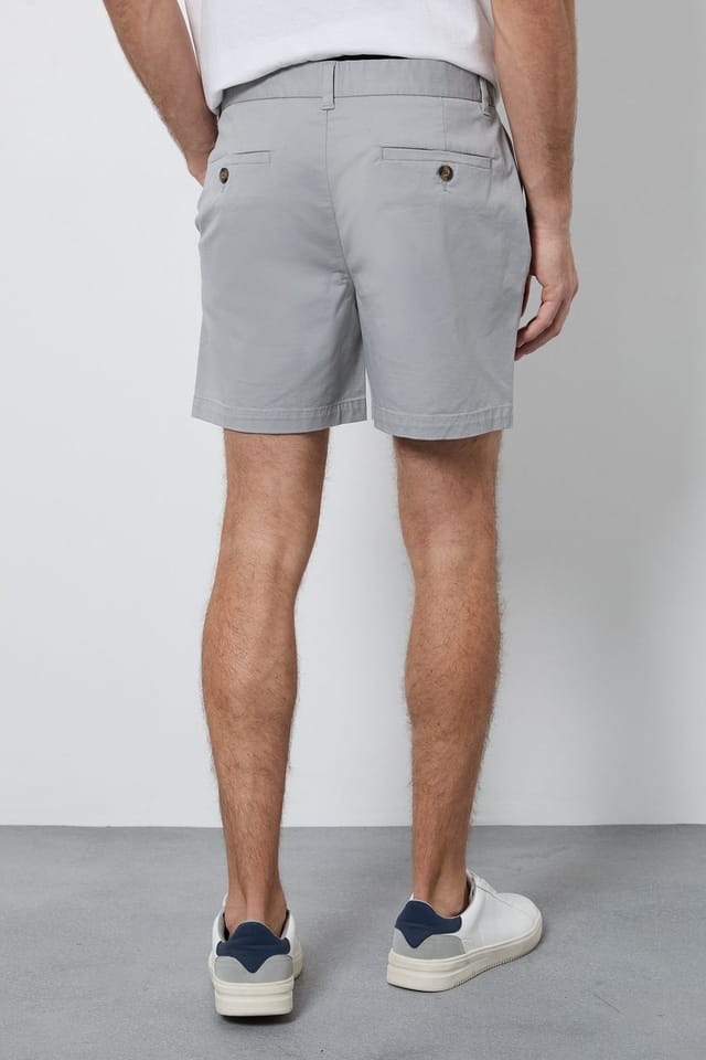 Burton Burton Men's Pale Grey Short Chino Shorts - 3