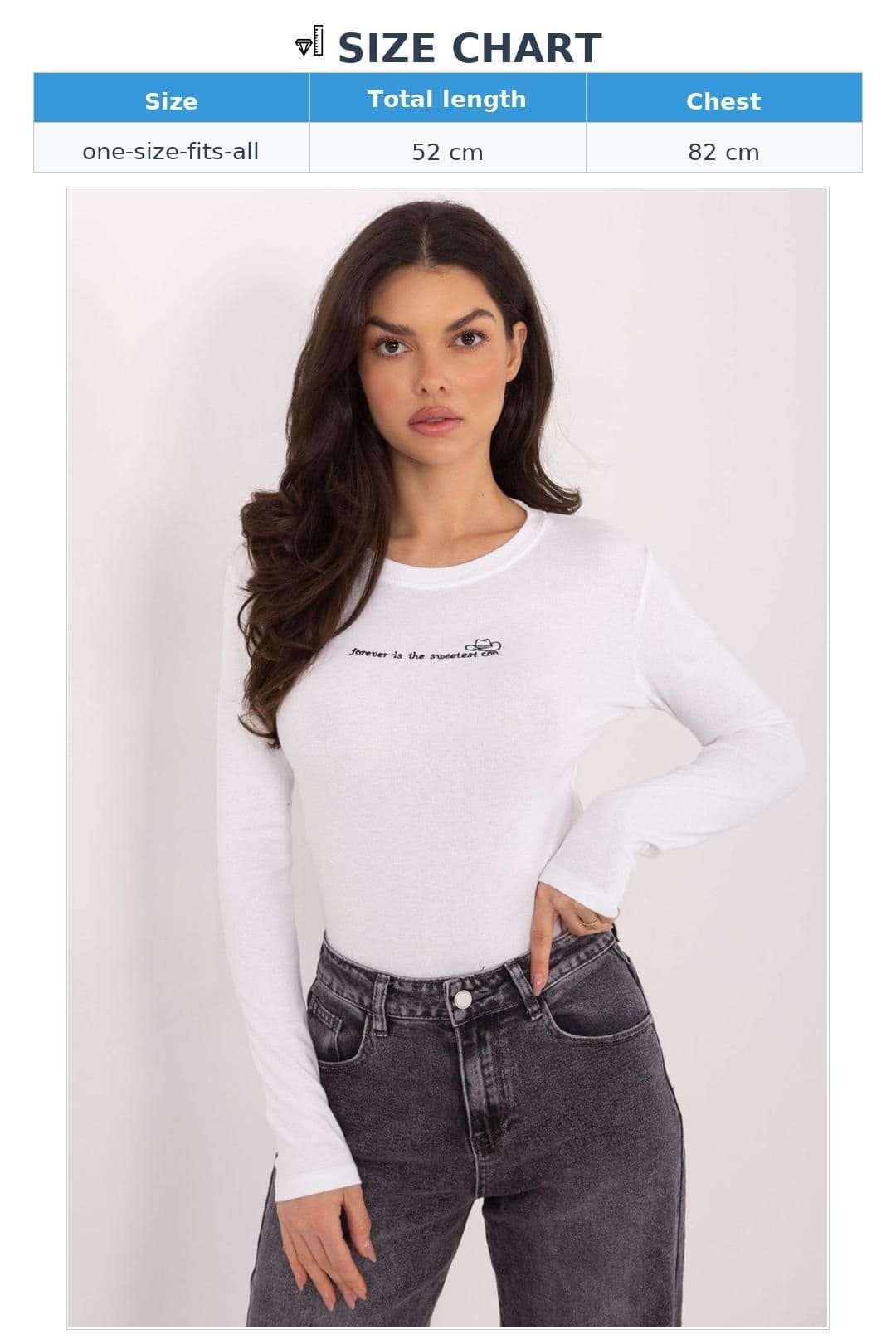 Love Lace Love Lace Women's Fitted Cotton Long Sleeve Blouse with Embroidery Style 224901 in White - 4