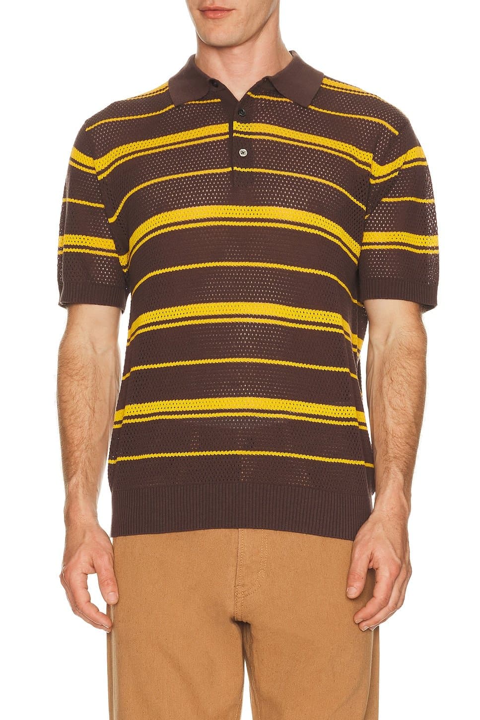 revolve Mesh Polo Stripe