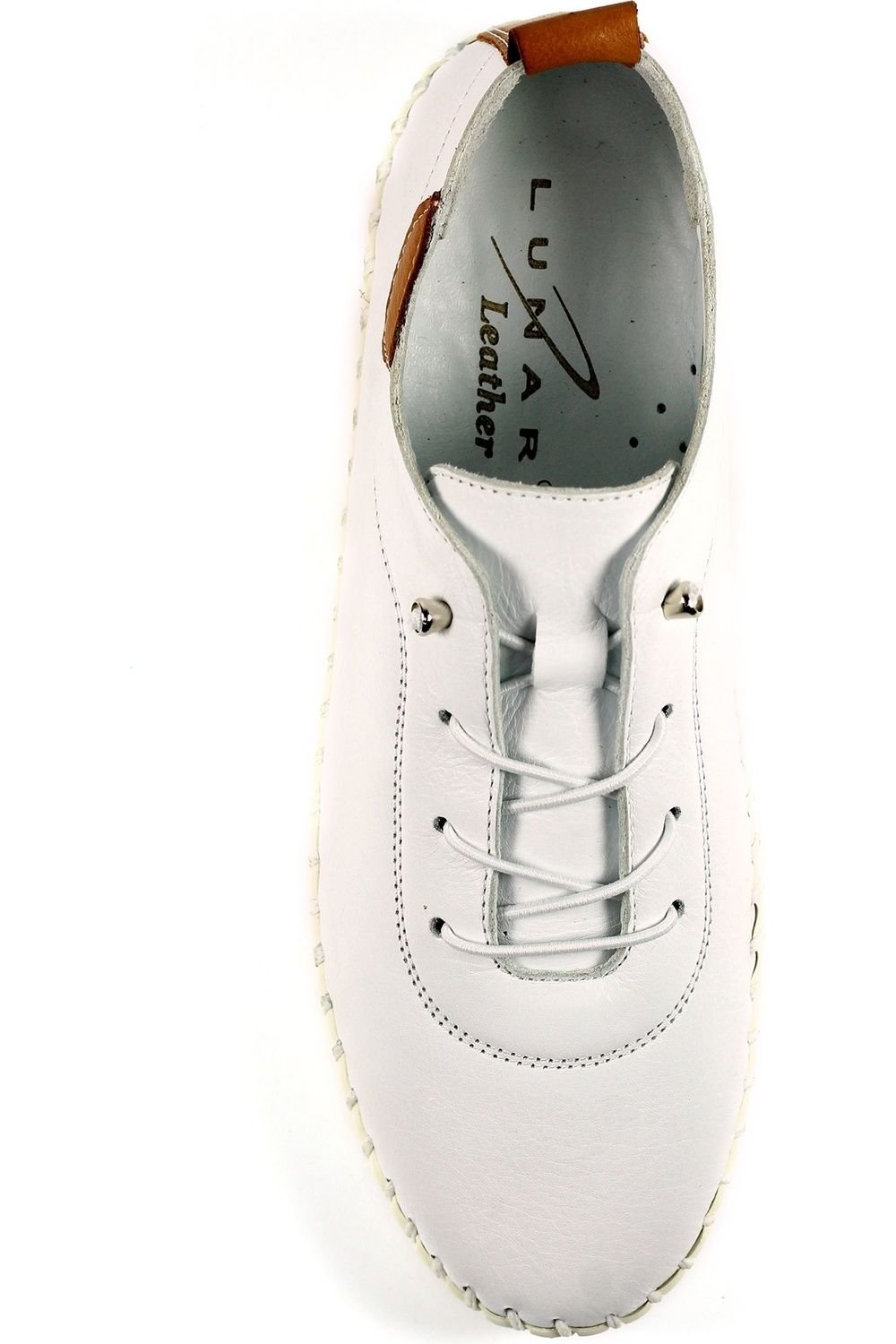 Lunar Lunar Women's Flamborough Leather Shoes in White - 4
