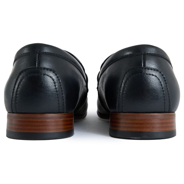 V.GAN V.GAN Men's Cappuccino Loafer Shoes in Black - 3