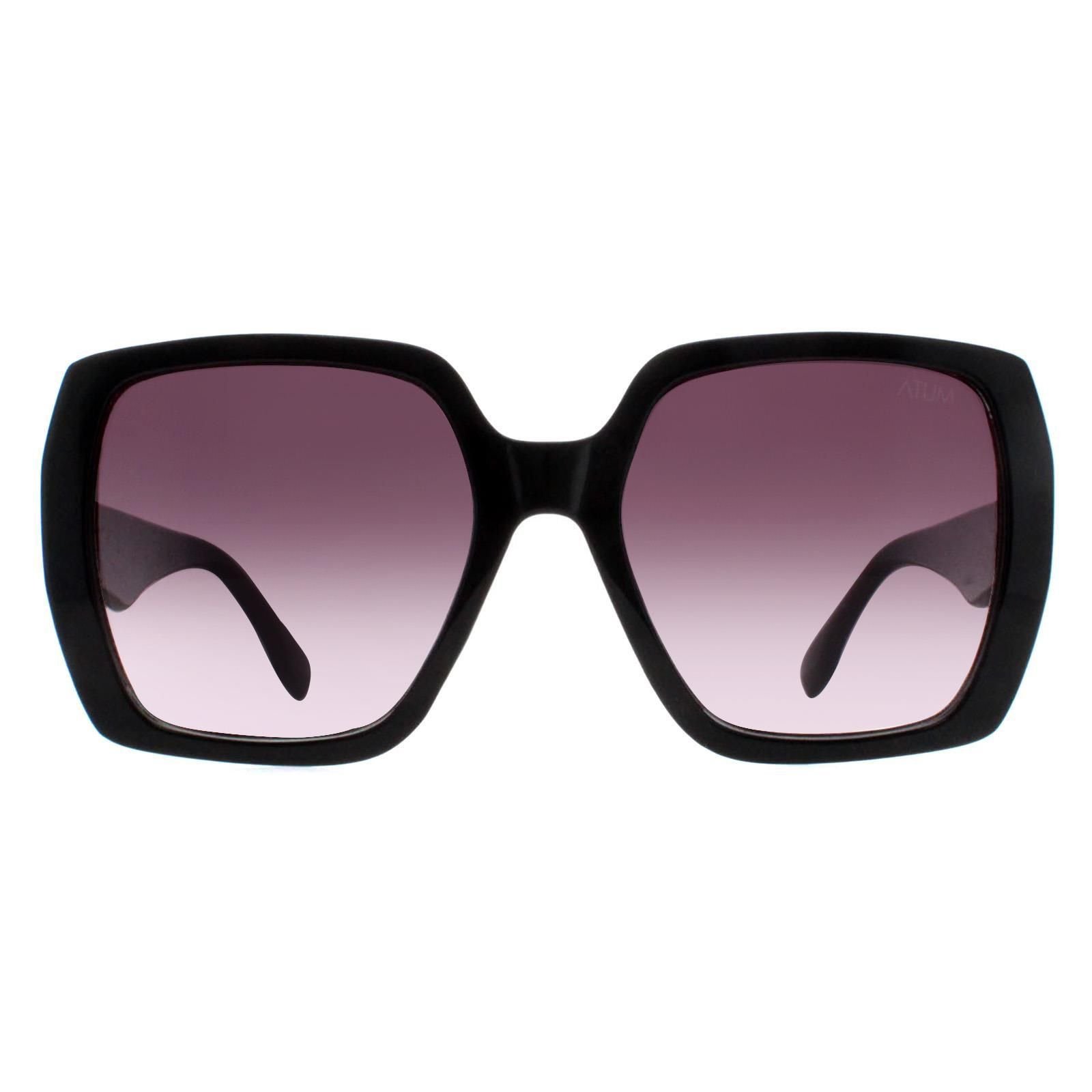 Atum Atum Women's Square Shiny Black Smoke Grey Gradient Zouk - 1