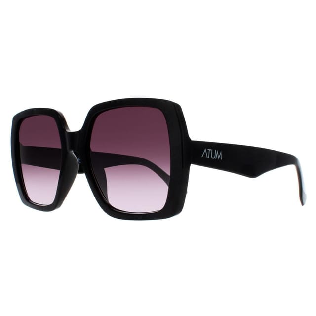 Atum Atum Women's Square Shiny Black Smoke Grey Gradient Zouk - 2