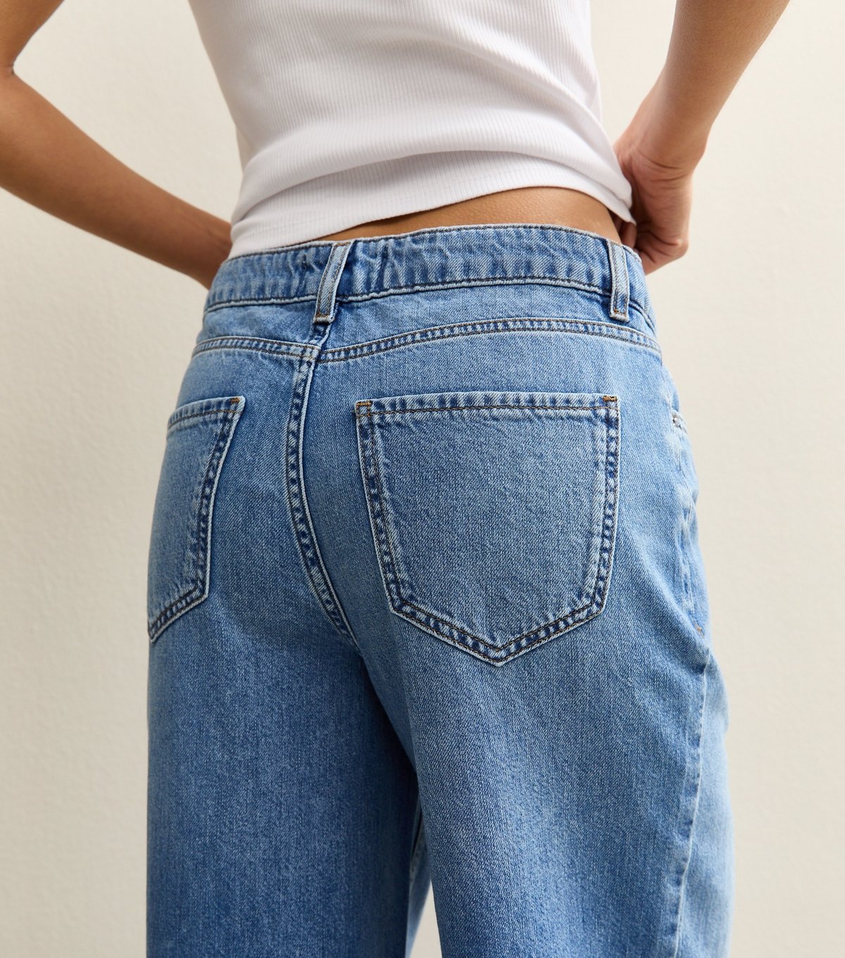 New Look Women's Light Blue Bonnie Slouchy Wide Leg Jeans New Look - 3