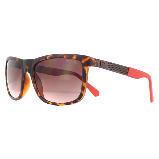 Guess Guess Men's Rectangle Dark Havana Brown Gradient Sunglasses - 2