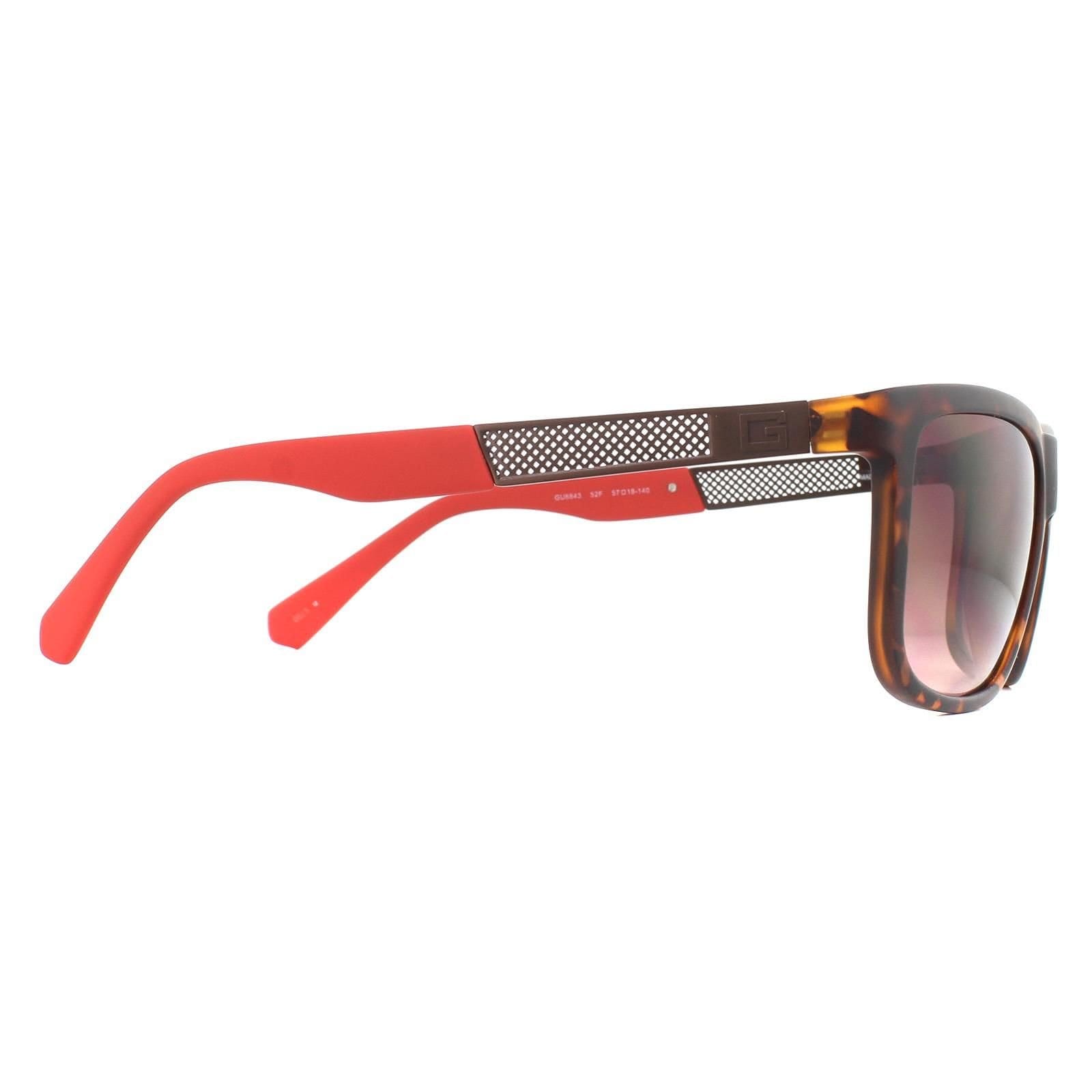 Guess Guess Men's Rectangle Dark Havana Brown Gradient Sunglasses - 4