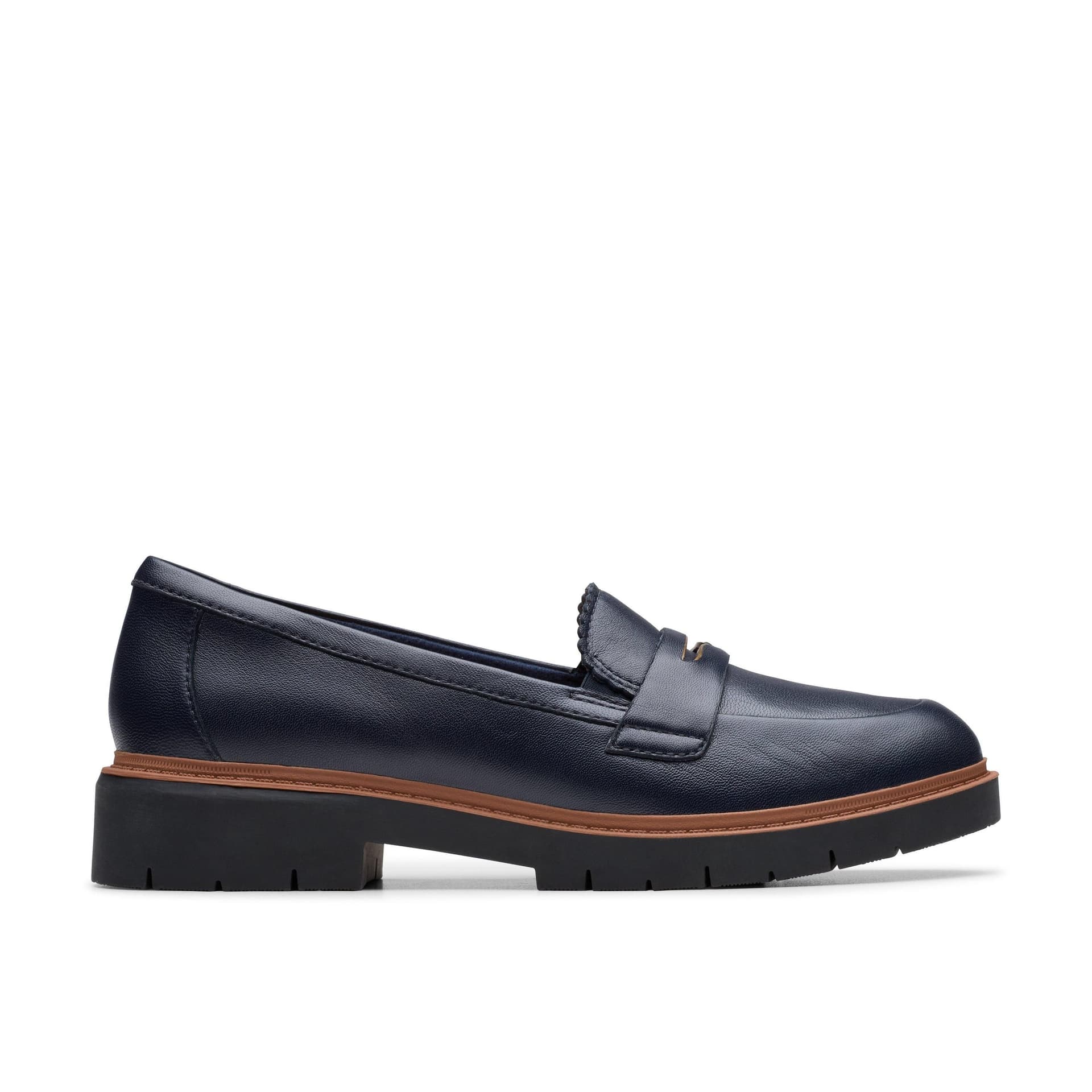 Clarks Clarks Navy Blue Leather Loafers