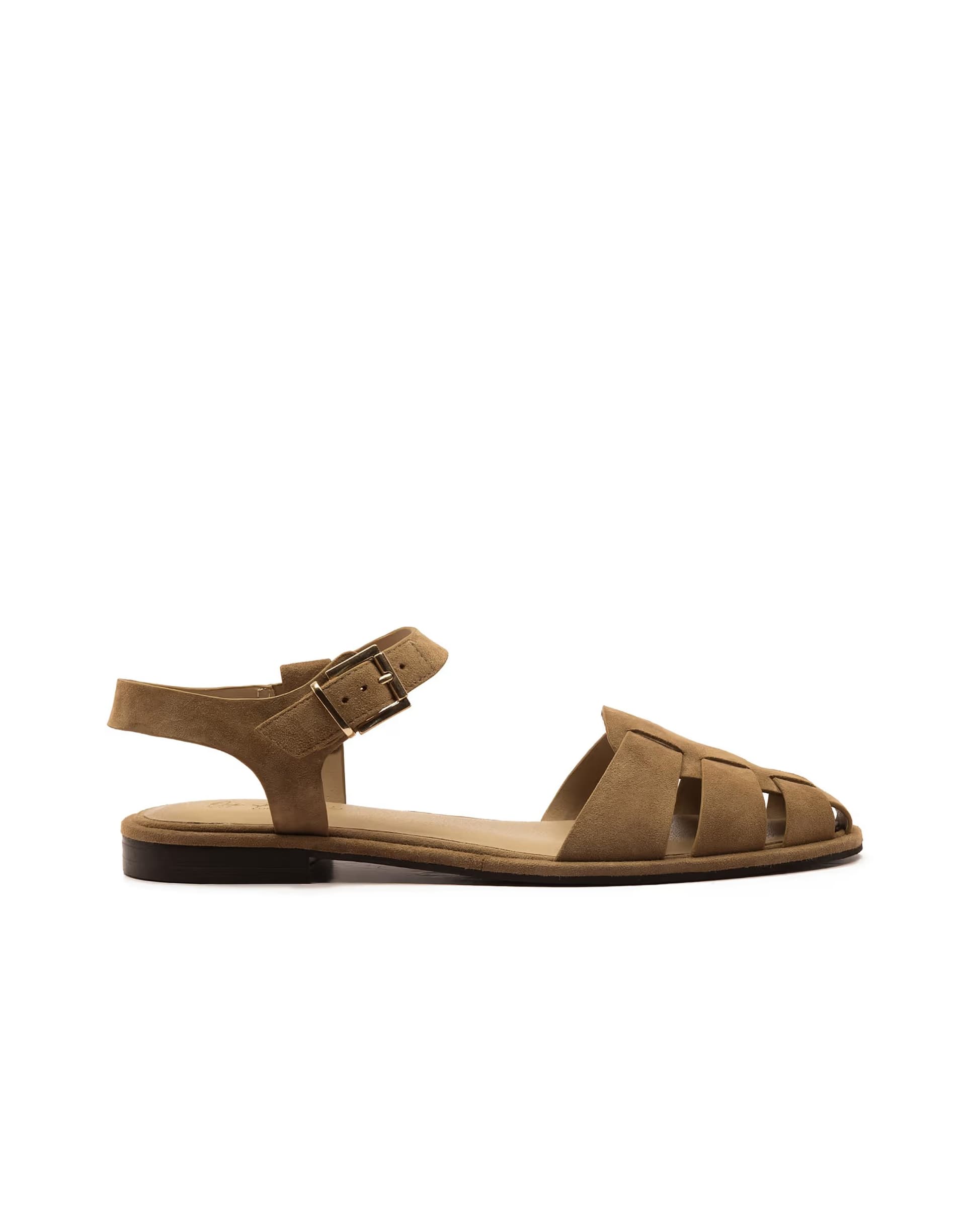 ASOS Off The Hook Lilly leather fisherman flat sandals in olive