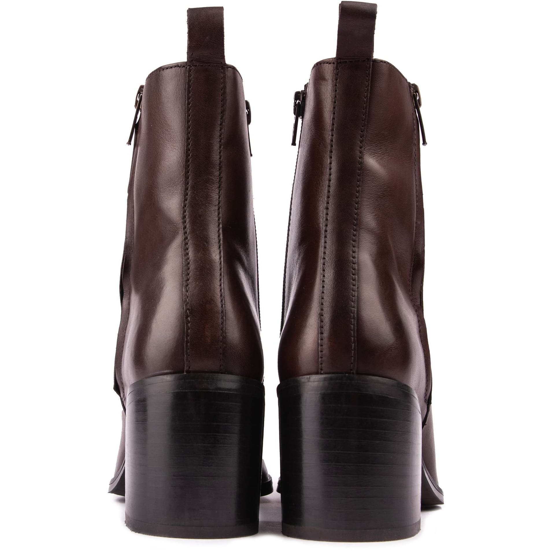 SOLE SOLE Women's Greer Zip Boots in Brown - 4