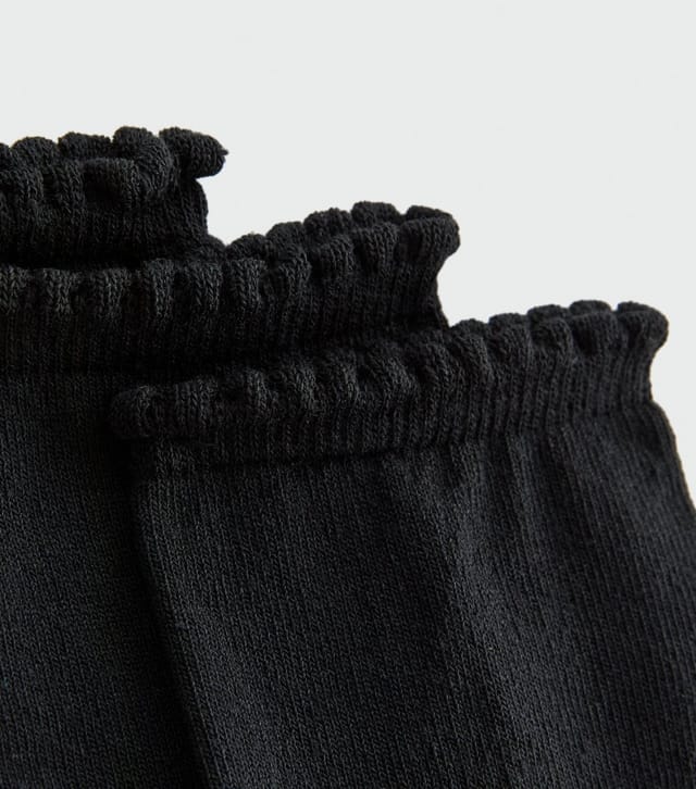 New Look Pack of 4 Black Scallop Top Ankle Socks New Look - 2