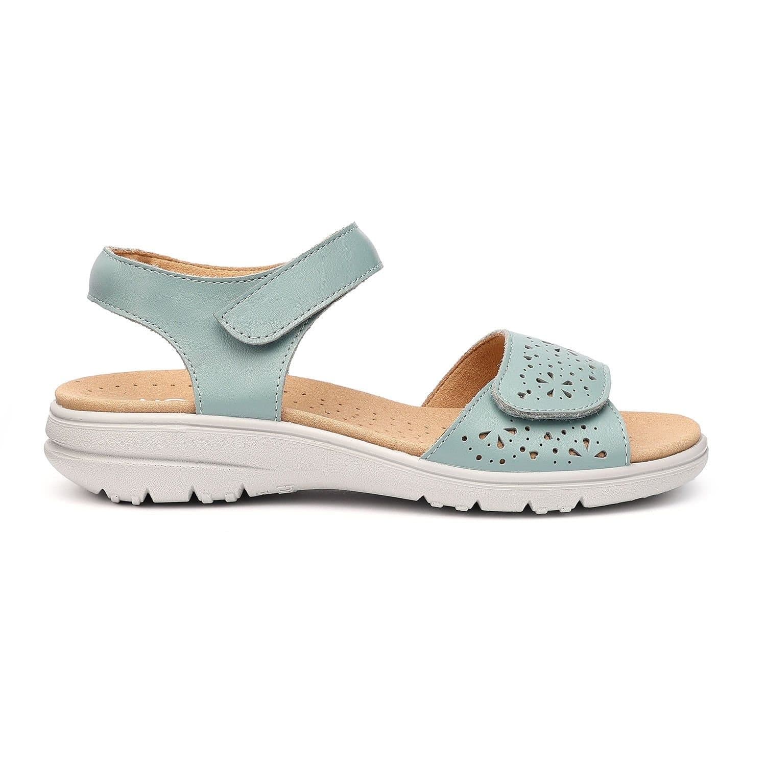 Hotter Hotter Women's Wide Fit 'Leah II' Sandals in Duck Egg Blue
