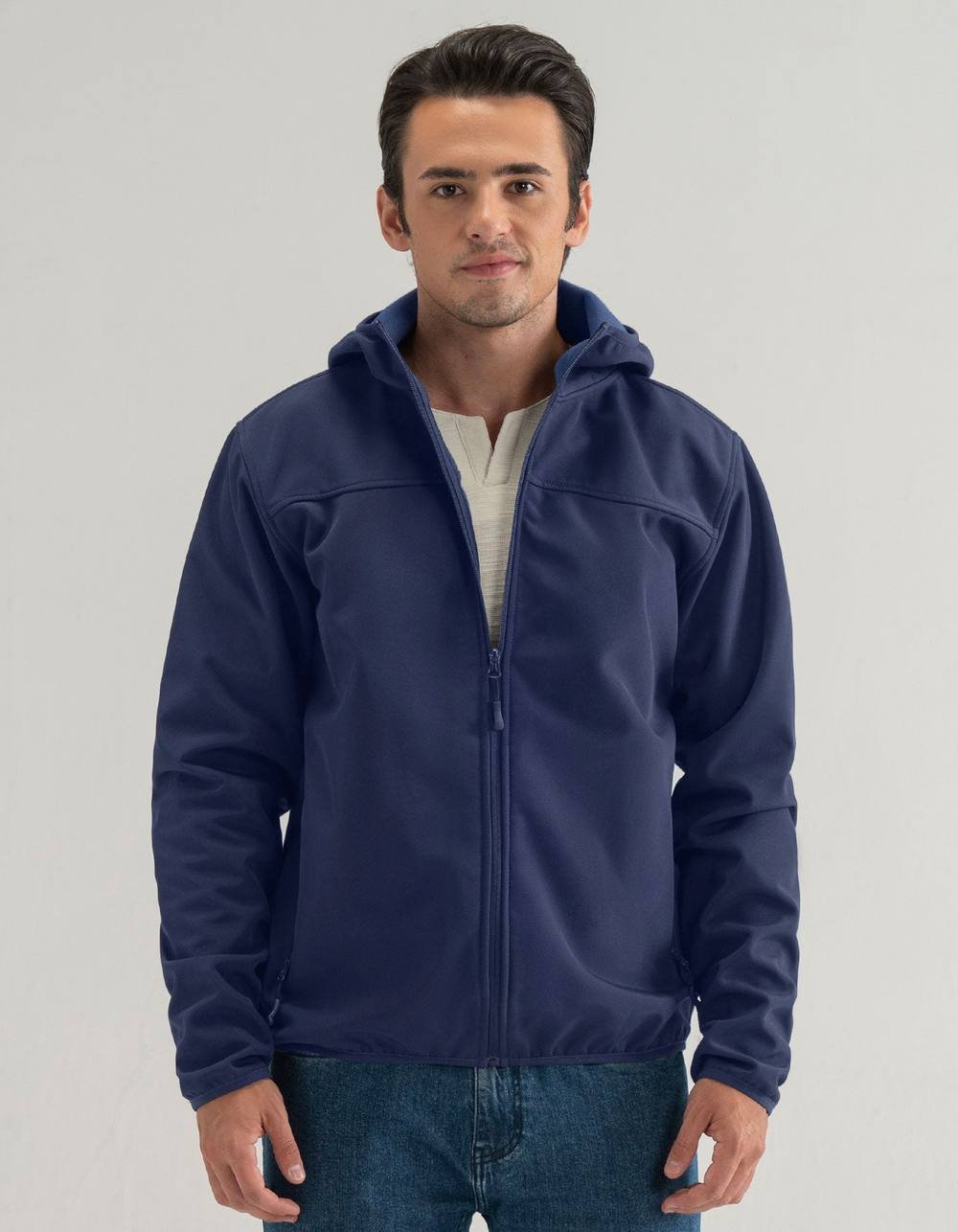 Brian Oak London Brian Oak London Men's Navy Hooded Windbreaker Jacket in Blue - 2