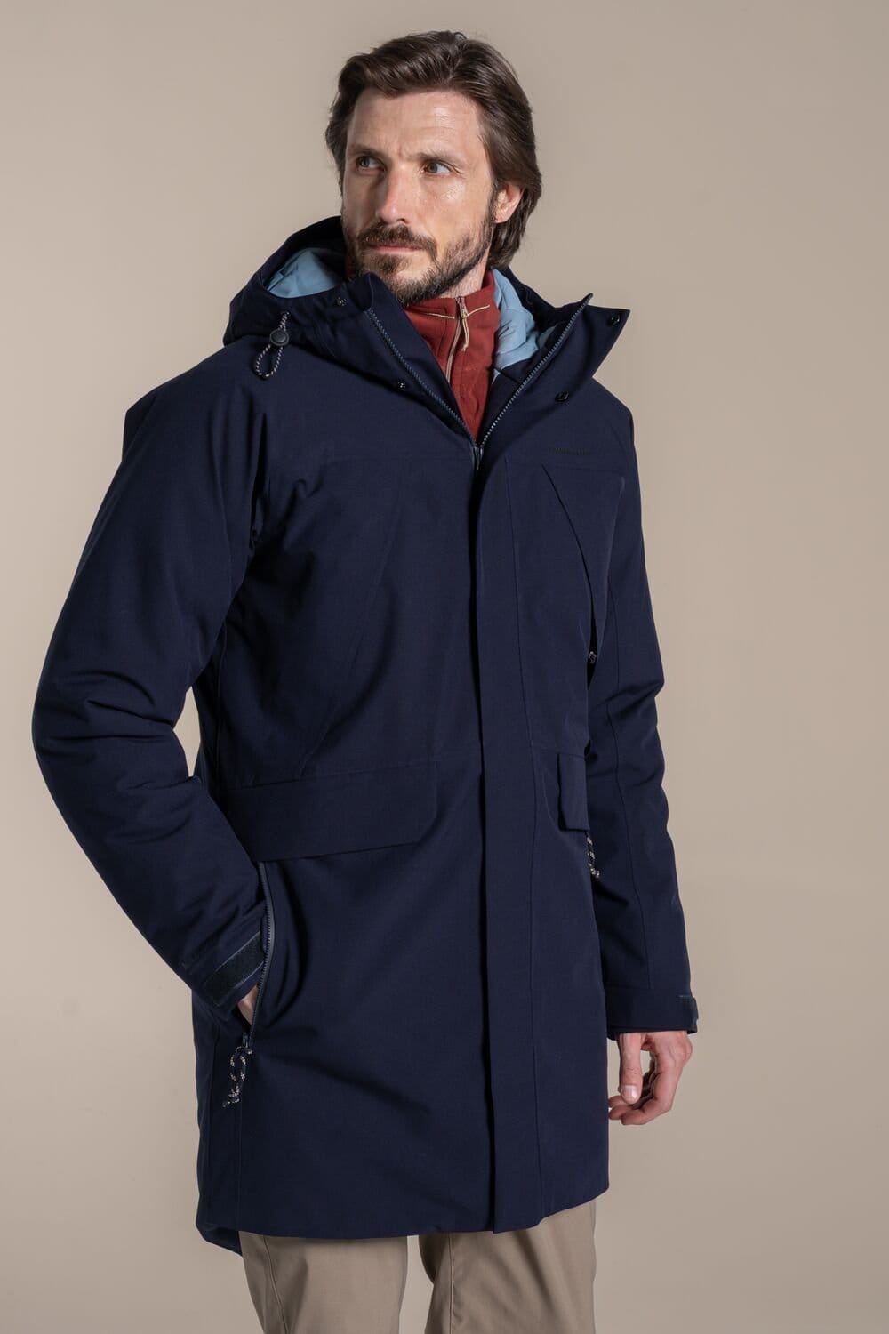 Craghoppers Craghoppers Men's Grisedale Hooded Waterproof Breathable Padded Insulated Jacket in Dark Navy - 1