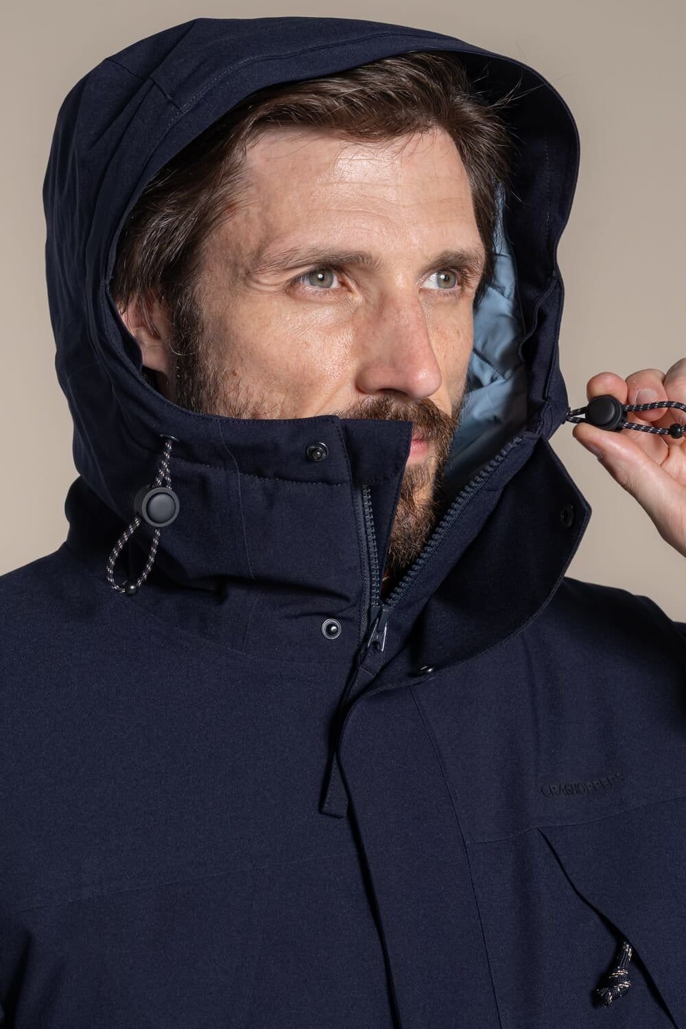 Craghoppers Craghoppers Men's Grisedale Hooded Waterproof Breathable Padded Insulated Jacket in Dark Navy - 4