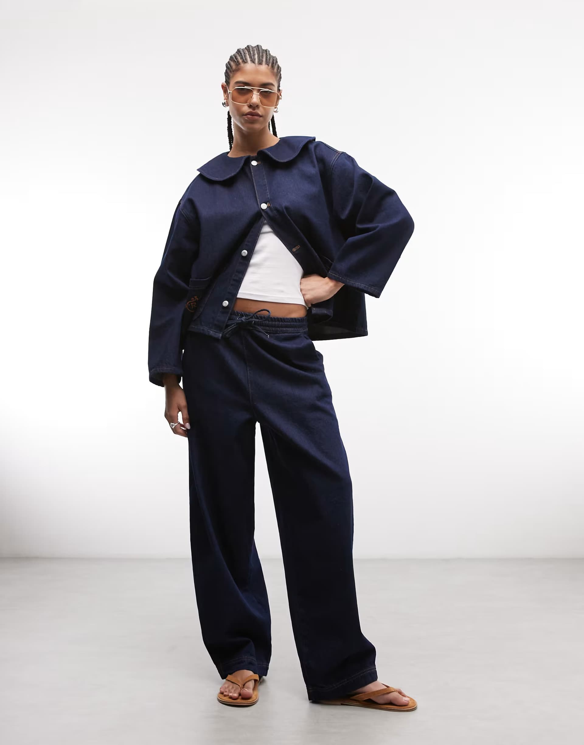 ASOS Reclaimed Vintage peter pan collar denim co-ord