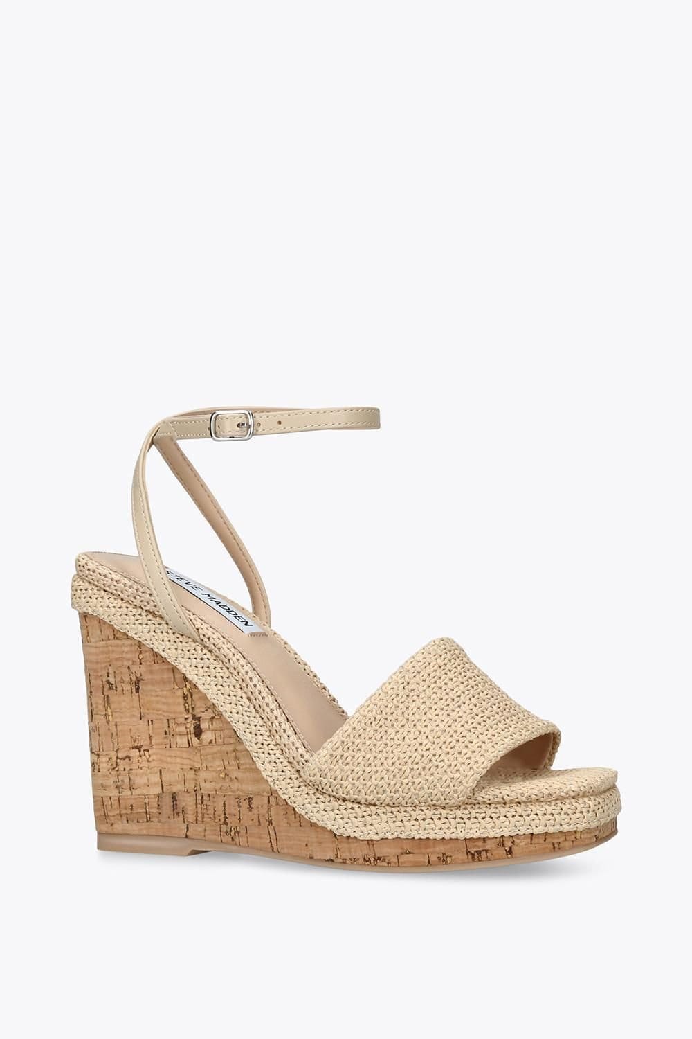 Steve Madden STEVE MADDEN Women's 'Outright Beige' Fabric Sandals in Beige - 4