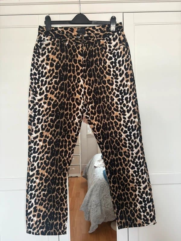 ASOS Asos design leopard print jeans