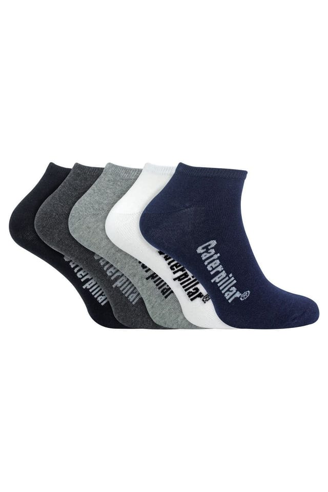 CAT CAT Men's 5 Pack Cotton Rich Trainer Work Socks - 3