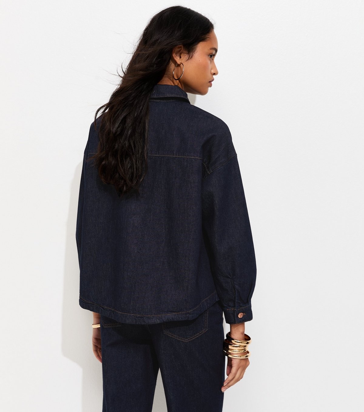 New Look Women's Blue Long Sleeve Oversized Denim Shirt New Look - 4