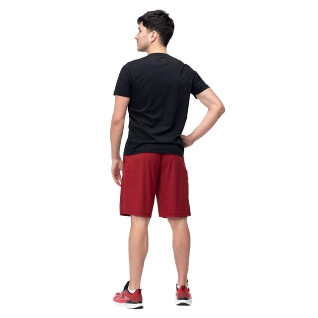 IQ IQ Men's Ikeln Plain Shorts in Crimson - 3