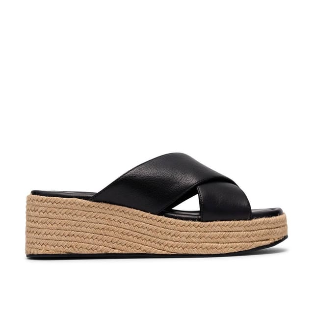 Clarks Clarks Women's Tessiah Mule Black Leather Mules, Wedge Sandals - 2