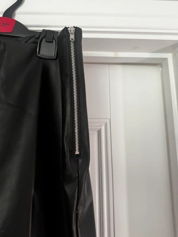 Never Fully Dressed Black Leather Cropped Trousers