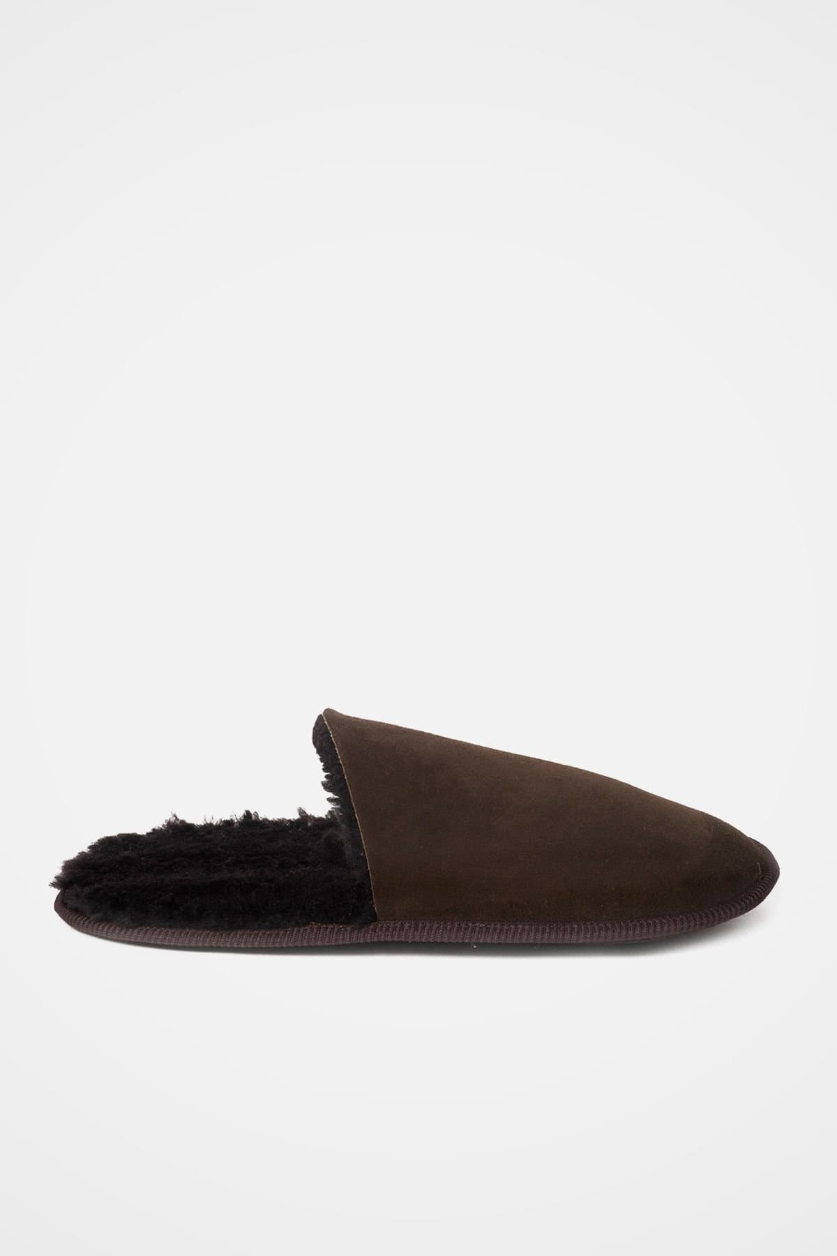Celtic & Co Celtic & Co Women's Sheepskin Scuff Slippers in Dark Brown