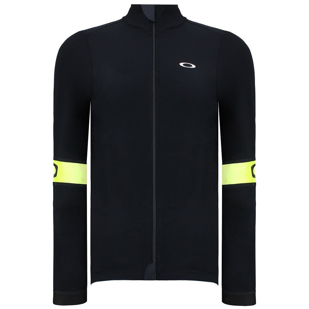 Oakley Oakley Men's Road Thermal Jersey Sweatshirt Cycling Hi Viz Jacket Black