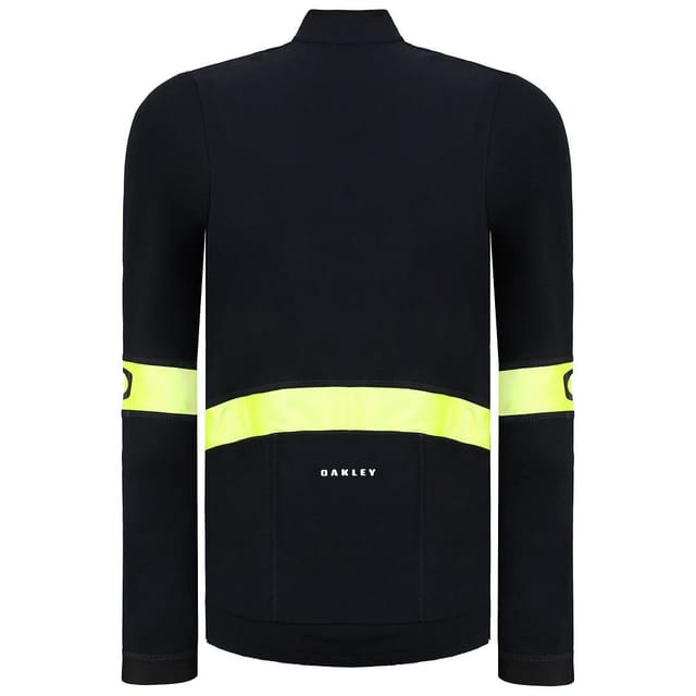 Oakley Oakley Men's Road Thermal Jersey Sweatshirt Cycling Hi Viz Jacket Black - 3
