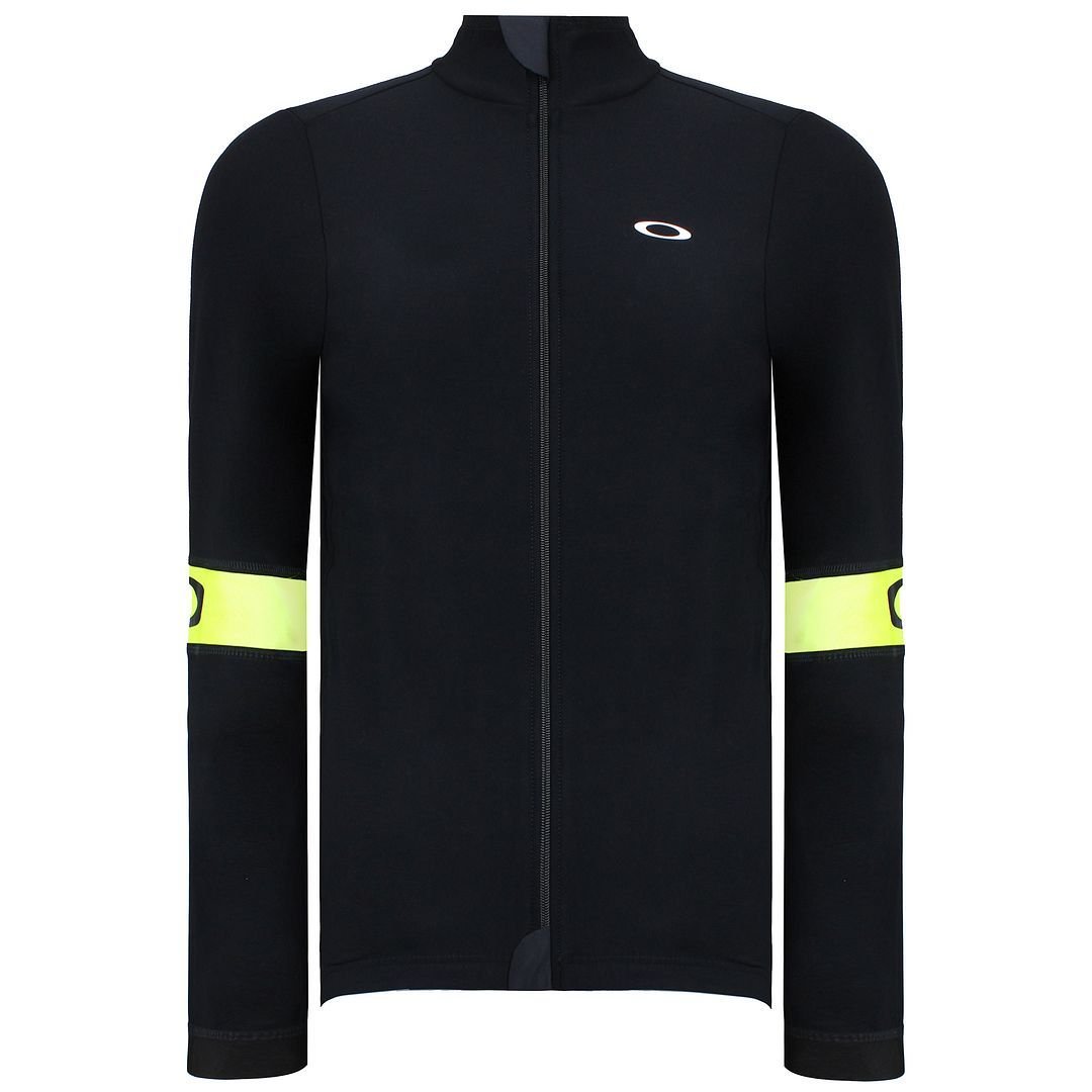 Oakley Oakley Men's Road Thermal Jersey Sweatshirt Cycling Hi Viz Jacket Black - 4