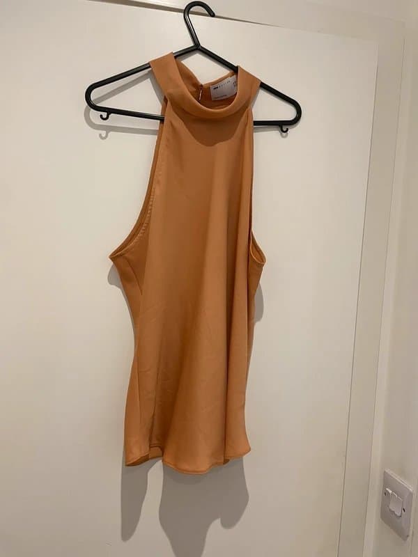 ASOS Design ASOS Design halter cami top with button back in tan