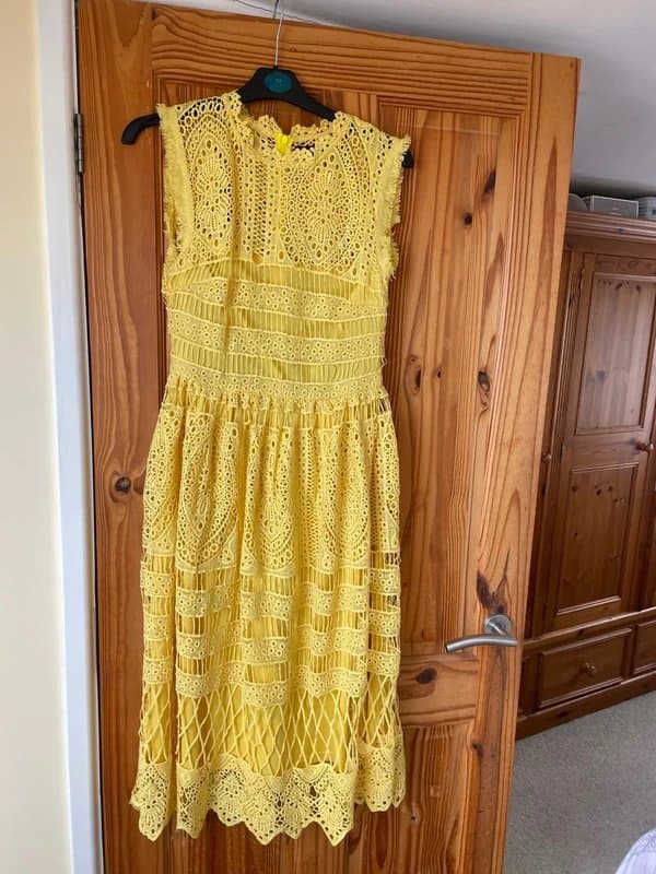 Boohoo Boohoo lace dress Size 10. Yellow
