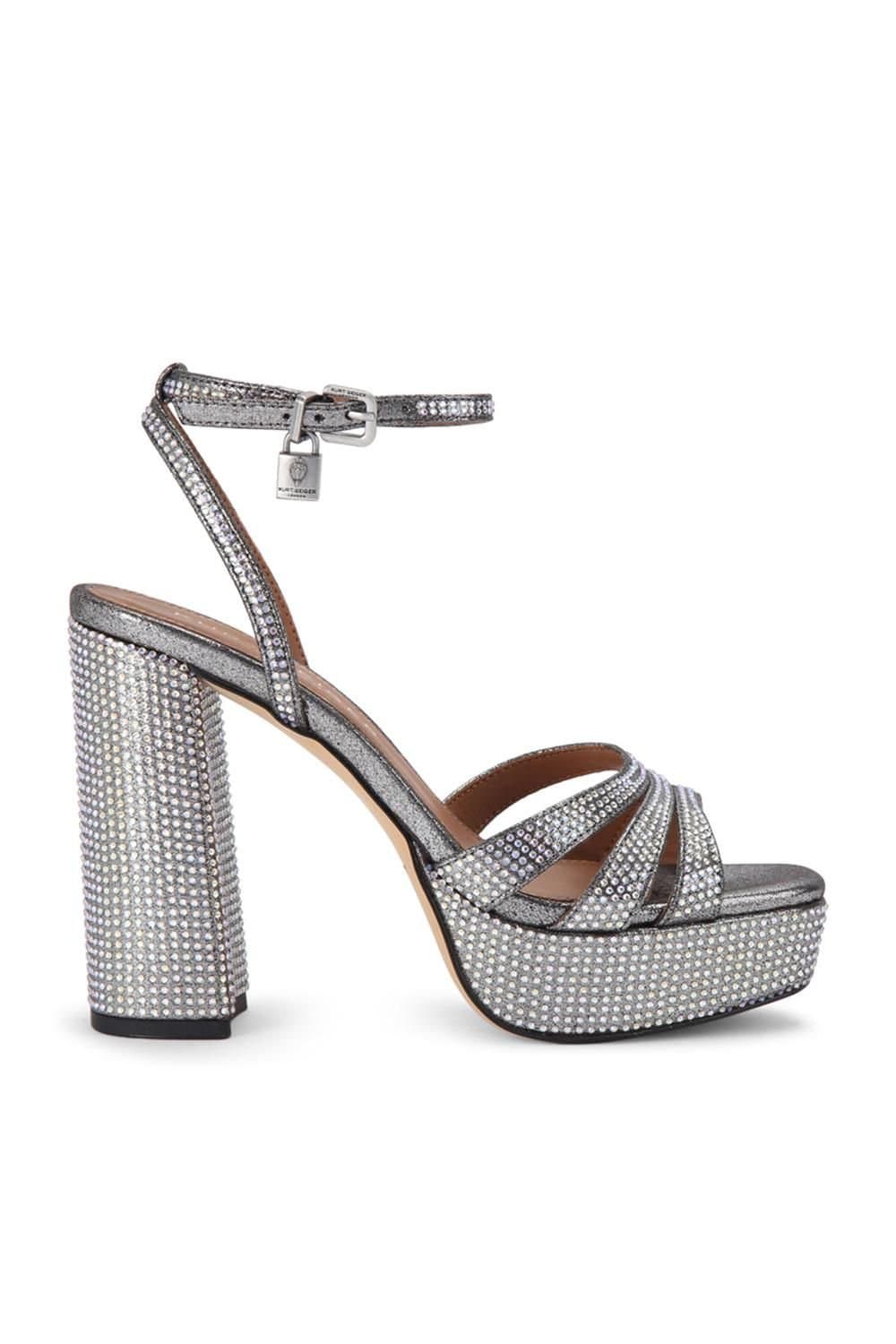Kurt Geiger London Kurt Geiger London Grey Crystal Fabric Heels