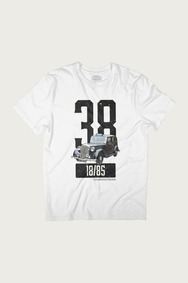 Wolseley Wolseley Men's 18-85 Series II Saloon 1938 British Motor Heritage T-Shirt in White - 2