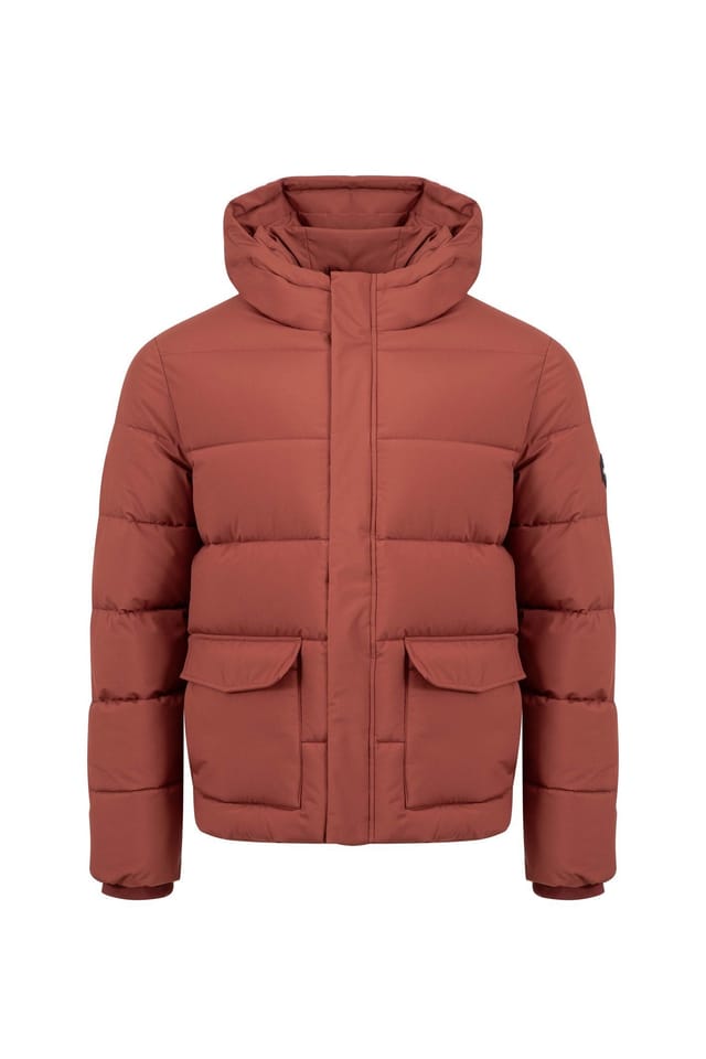 Weird Fish Weird Fish Men's Calderwood Heavy Weight Padded Jacket in Brown - 2