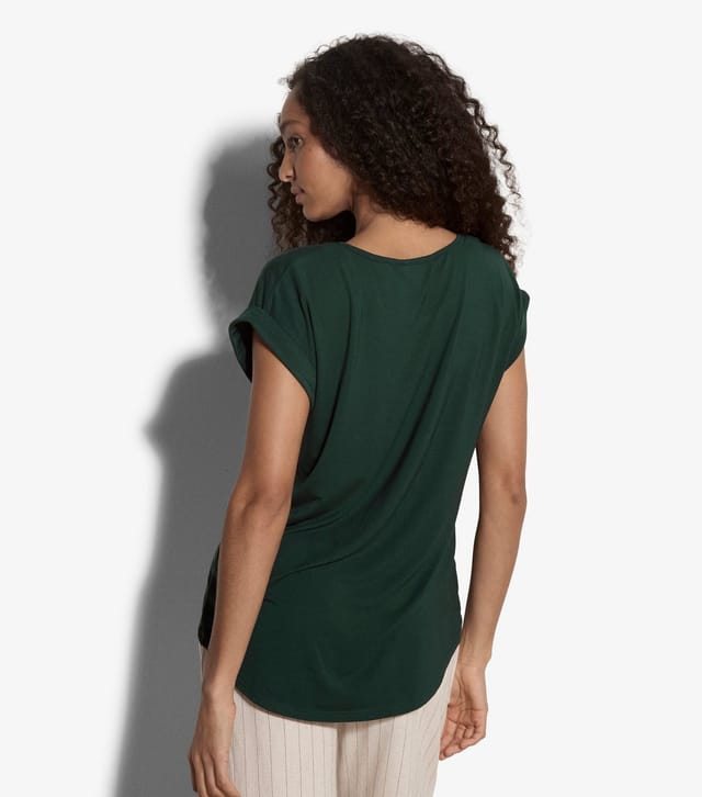 Apricot Women's Dark Green Asymmetric Hem Wrap T-Shirt Apricot New Look - 3