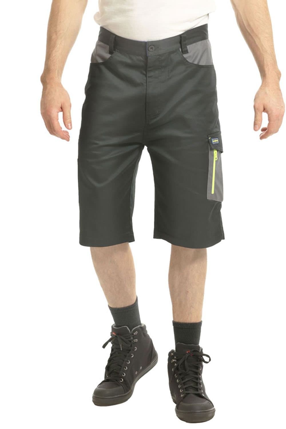 Goodyear Goodyear Men's Multi Pocket Stretch Work Cargo Shorts in Black