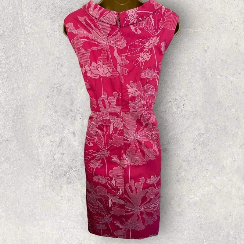 White Stuff White Stuff Womens Jaques Pink Cotton Floral White Embroidered Dress UK 16 NWT