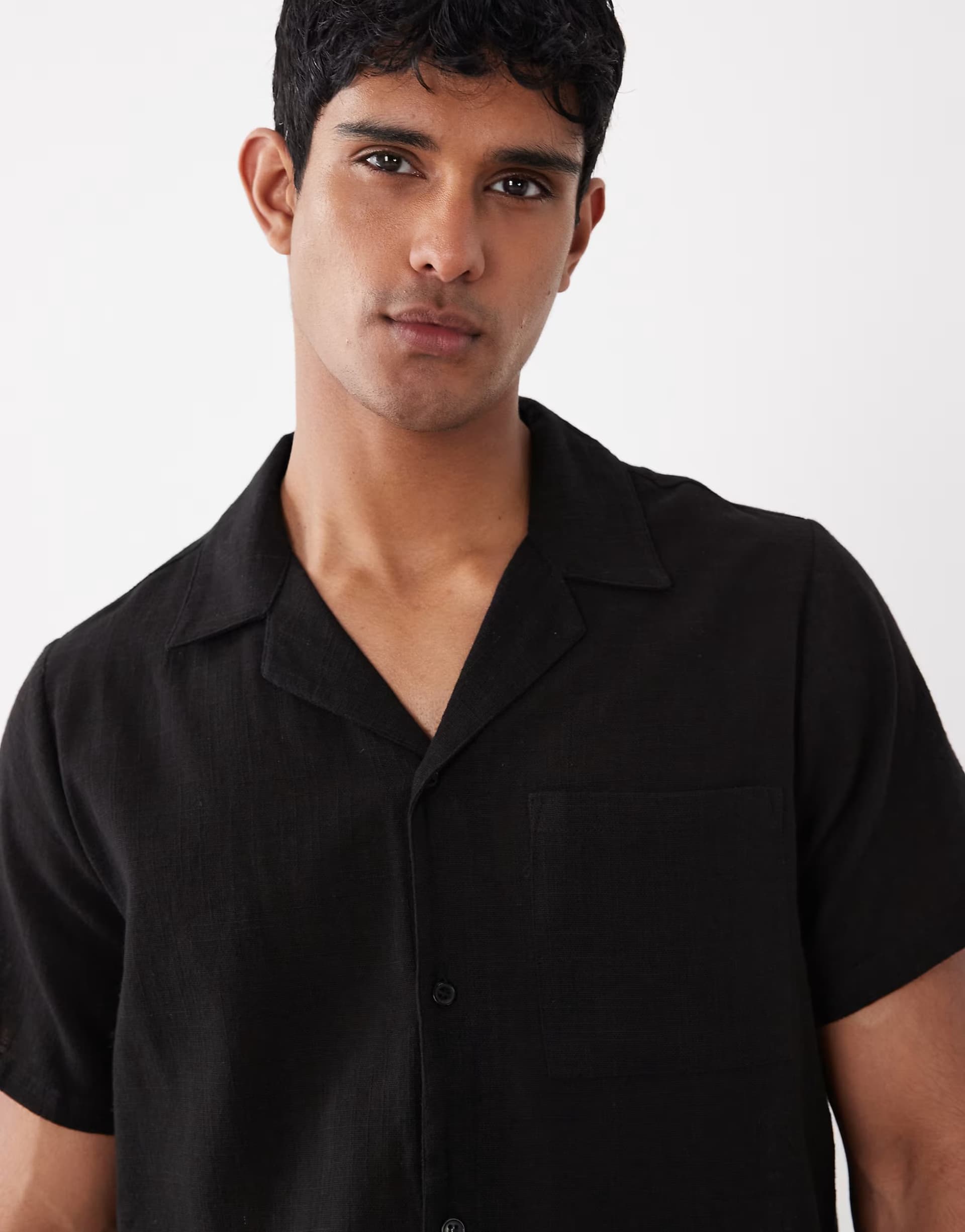 ASOS South Beach beach shirt co-ord in textured weave