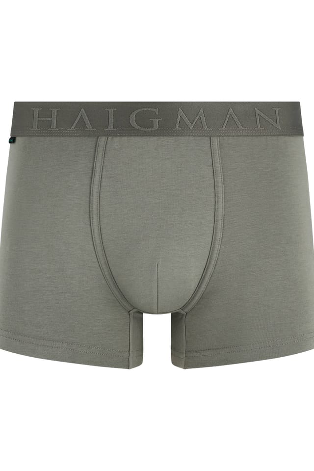Haigman Haigman Men's Men's 4 Pack Bamboo Cotton Soft Stretch Boxer Trunks in Green - 2