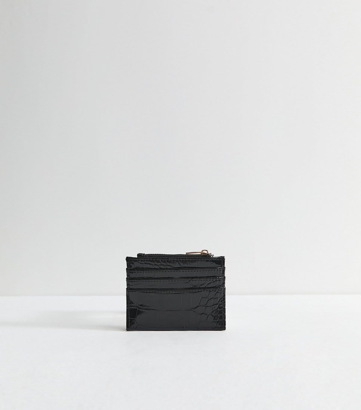 New Look Black Crocodile Embossed Faux Leather Cardholder New Look - 4