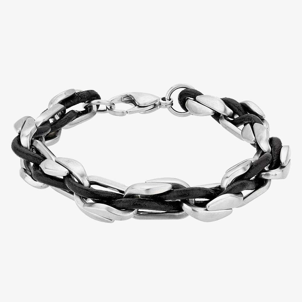 Bourne and Wilde Bourne and Wilde Men's Woven Bracelet CBC-008SBK in Black