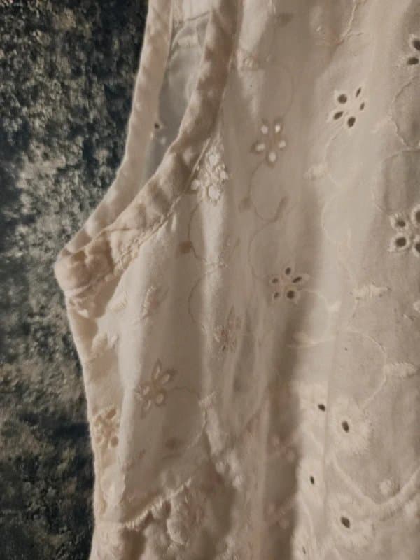 FatFace FatFace White Broderie Anglaise Embroidered Cami Top - Size 8