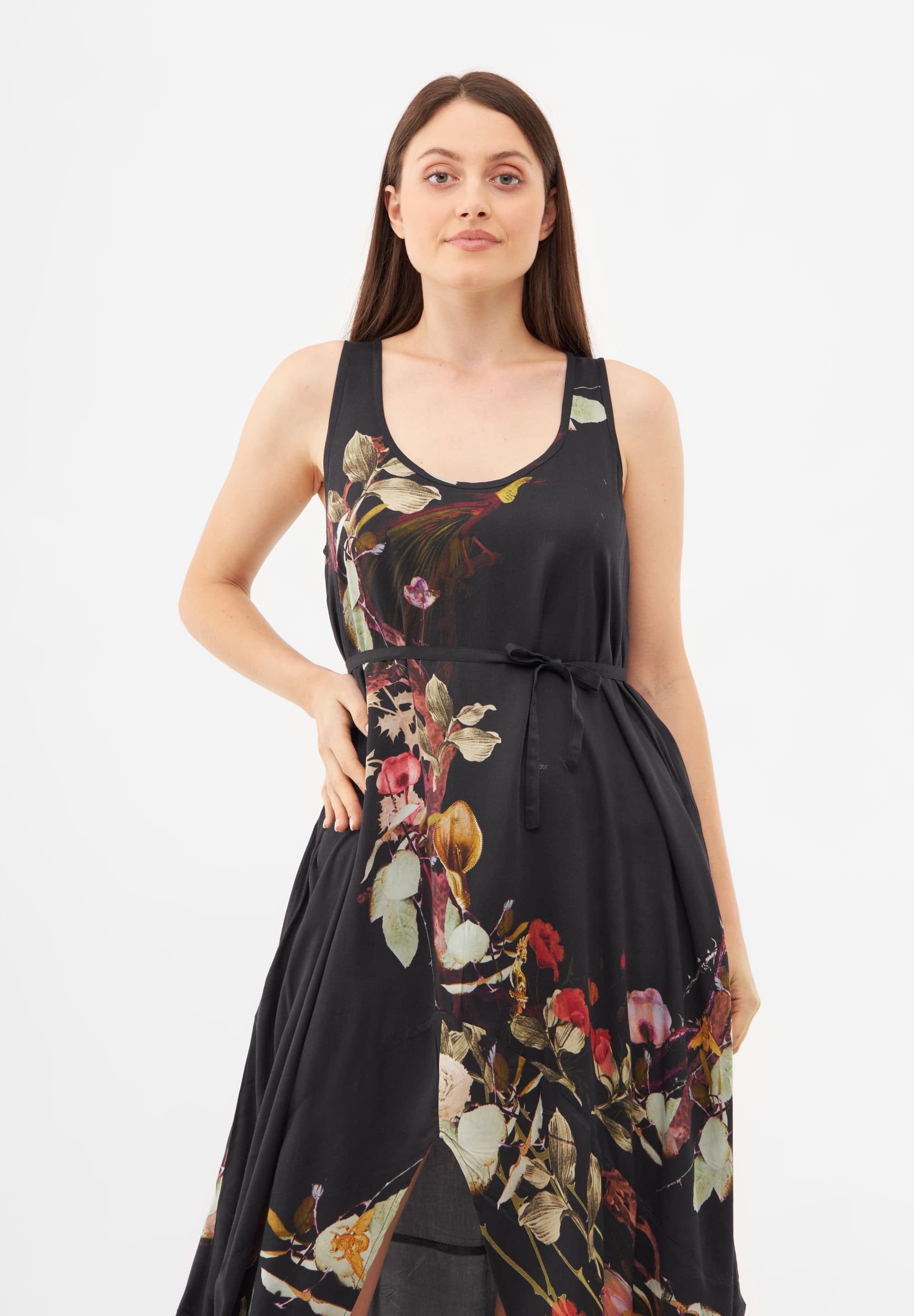 Bolongaro Trevor Bolongaro Trevor Women's Floral Print Parachute Day Dress in Black