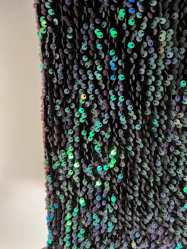 Miss Selfridge Mermaid Green Black Sequinned Dress with Tags