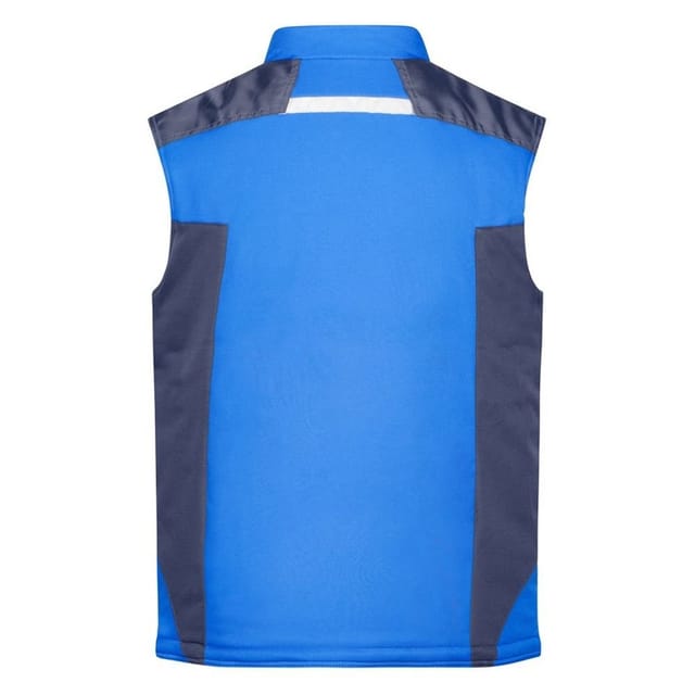 James and Nicholson James and Nicholson Men's Softshell Durable Gilet in Mid Blue - 2