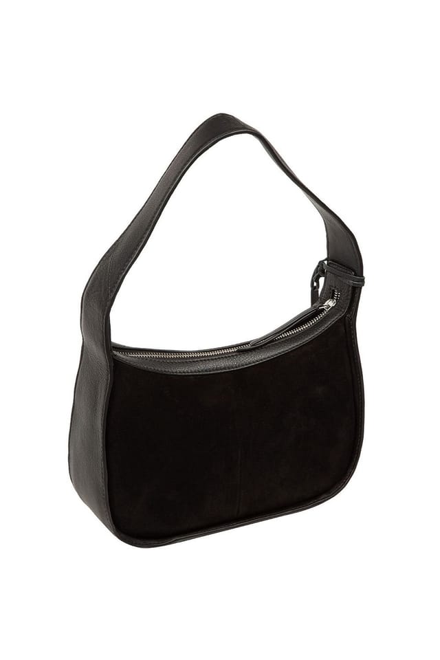 Cultured London Cultured London Women's 'Ciara' Suede & Leather Grab Bag in Black - 3