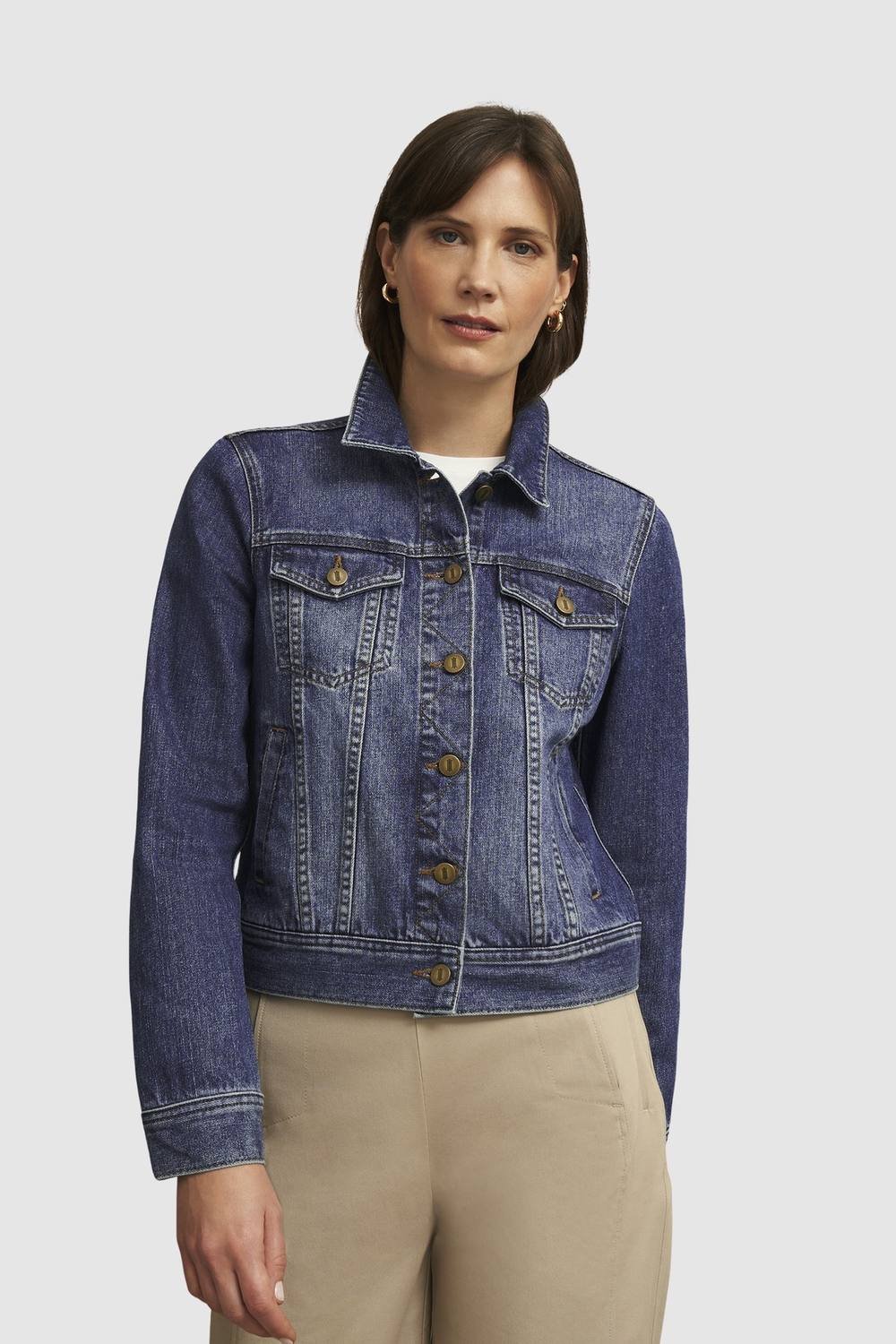 Hobbs London Hobbs London Women's Mariam Cropped Denim Jacket in Indigo - 2