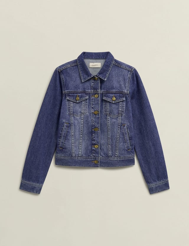 Hobbs London Hobbs London Women's Mariam Cropped Denim Jacket in Indigo - 2